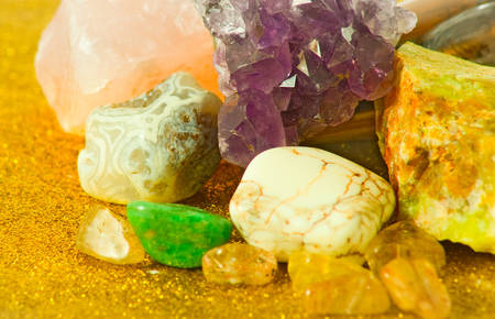 image of different colorful stones closeupの写真素材