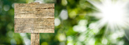 image of a wooden pointer on sky backgroundの写真素材