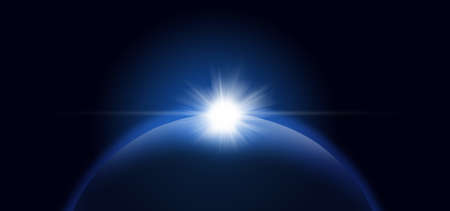 abstract image of a planet in spaceの写真素材