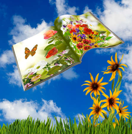  magazine with picture of flowers in the garden