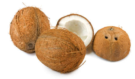 isolated image of coconut closeup