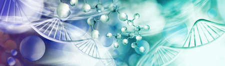 abstract image of dna chain on blurred backgroundの写真素材