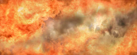 An image of an all-consuming raging fire that engulfed all space