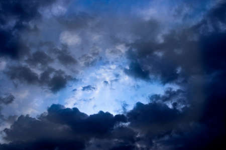 Image of sky with beautiful clouds at sunsetの写真素材