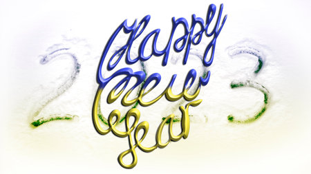 Image of Merry Christmas and Happy New Year Greeting Card