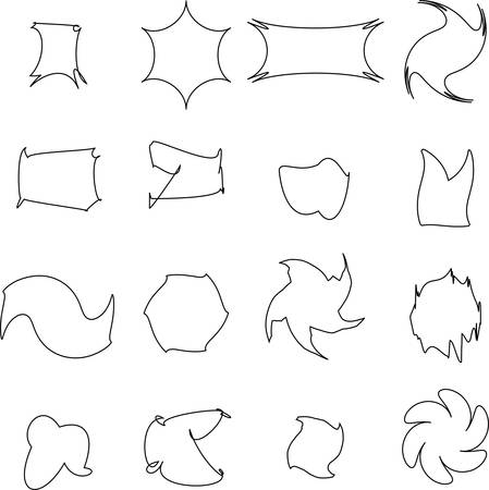 Empty and stylized speech bubbles for text. vectorのイラスト素材