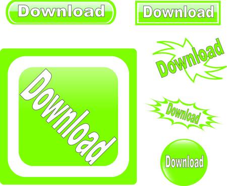 DOWNLOAD Web Buttonのイラスト素材