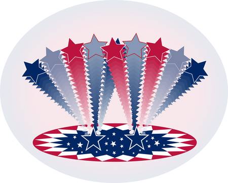 American frame greetings independence dayのイラスト素材