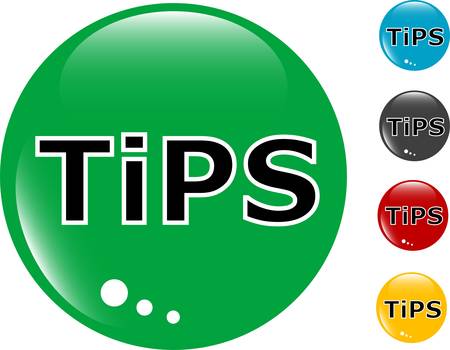 Tips glass button iconのイラスト素材