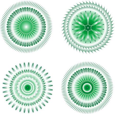 Set of guilloche rosettes certificate or diplomasのイラスト素材