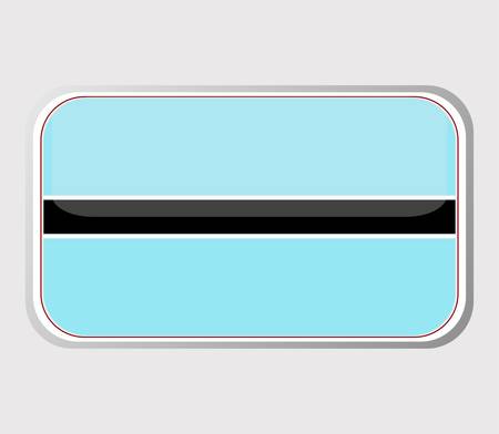 Flag of botswana in the form of an icon for a web of pagesのイラスト素材
