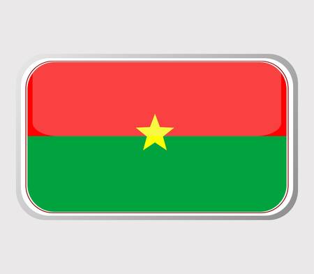 Flag of burkina faso in the form of an icon for a web of pagesのイラスト素材