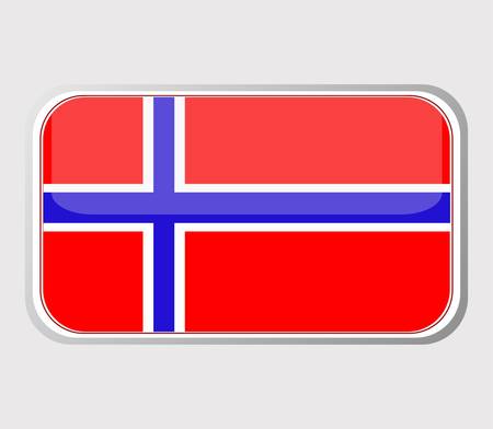Flag of Norway in the form of an icon for a web of pagesのイラスト素材