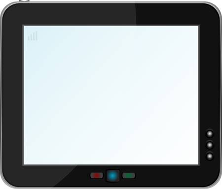 touchpad or tablet pc isolated on whiteのイラスト素材