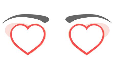 heart eye design with empty space. のイラスト素材