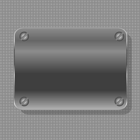 metal banner background with shadow. Vector illustrationのイラスト素材