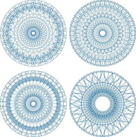 element guilloche for use in certificates, vouchers or awardsのイラスト素材