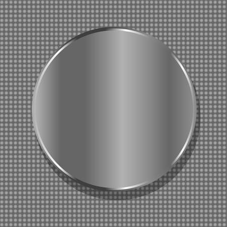 vector blank circle metal plate with space for textのイラスト素材