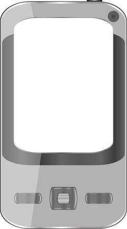 Grey smartphone isolated on white background - Iphonのイラスト素材