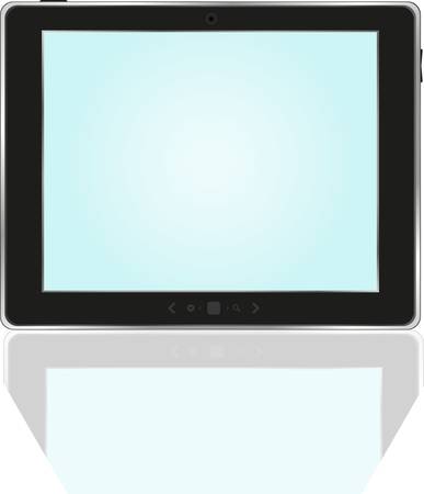 Tablet PC With bright blue screenのイラスト素材