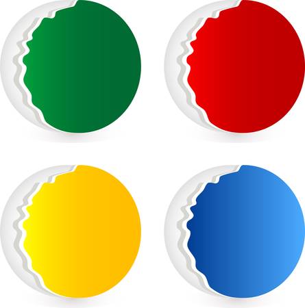 vintage torn paper  vector labelのイラスト素材