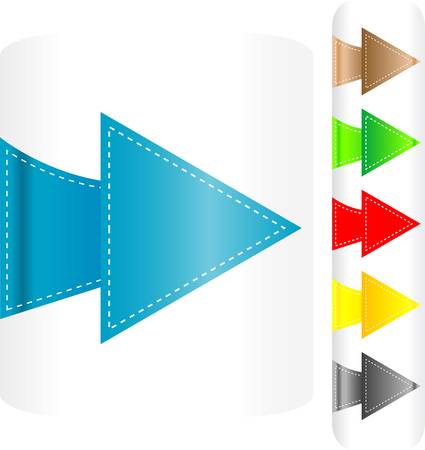 Vector set of arrows - stickers label tagのイラスト素材