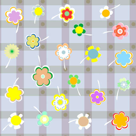 seamless background with a delicate flowers.の写真素材