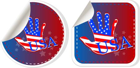 Set of US presidential election stickers in 2012のイラスト素材