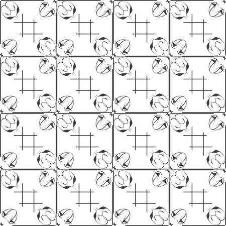 Monochrome seamless patternのイラスト素材