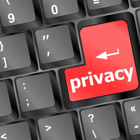 Keyboard with privacy text on keyboard - security conceptのイラスト素材
