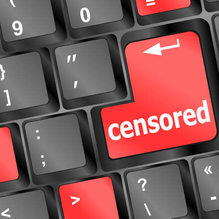 censored word on computer keyboard pcの写真素材