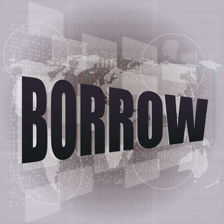 Pixeled financial background on digital screen - borrowの写真素材
