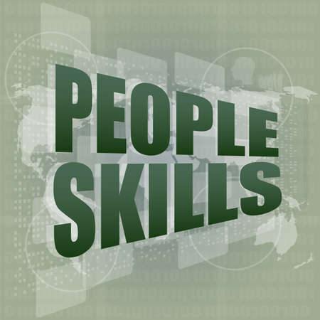 people skills words on digital touch screenの写真素材