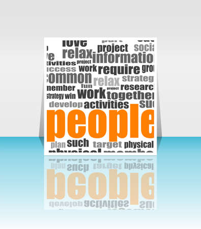 business marketing communication word. flyer or presentationの写真素材