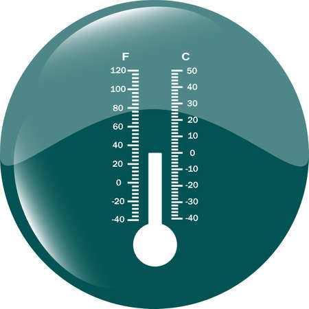 Thermometer icon blue buttonの写真素材