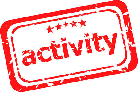 red rubber stamp with activity wordの写真素材