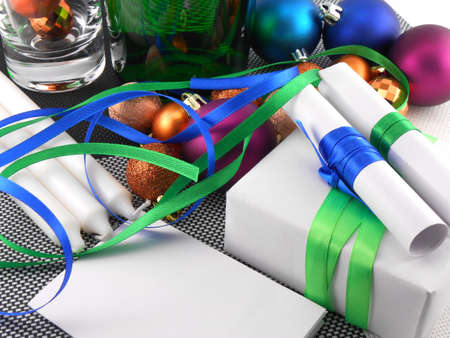 Christmas gift box with decoration