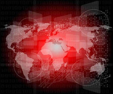 hi-tech background, digital business touch screen