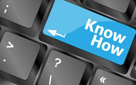 know how button keyboard key - business conceptの写真素材