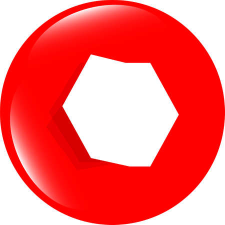 Web buttons for design, icon with empty blank white paperの写真素材