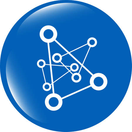 chemistry icon (button) isolated on white backgroundの写真素材