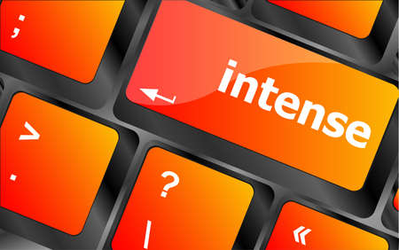 computer keyboard with word intense, education conceptの写真素材