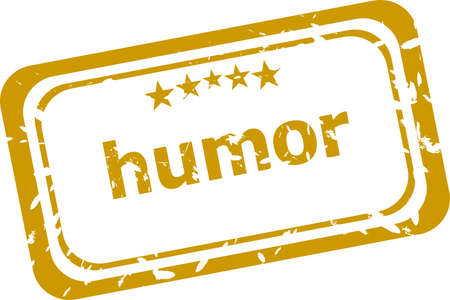 humor stamp isolated on white backgroundの写真素材