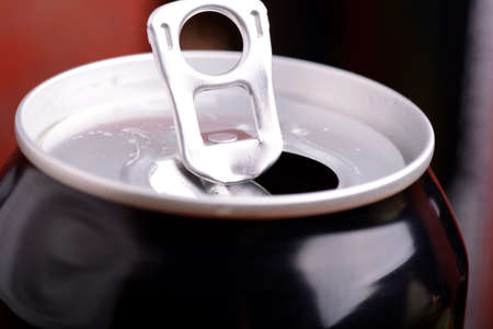 close up view of beer can