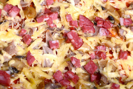 Delicious italian pizza over whiteの写真素材