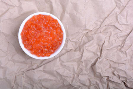 red caviar close up, healthy food conceptの写真素材