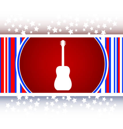Guitar - icon button isolatedのイラスト素材