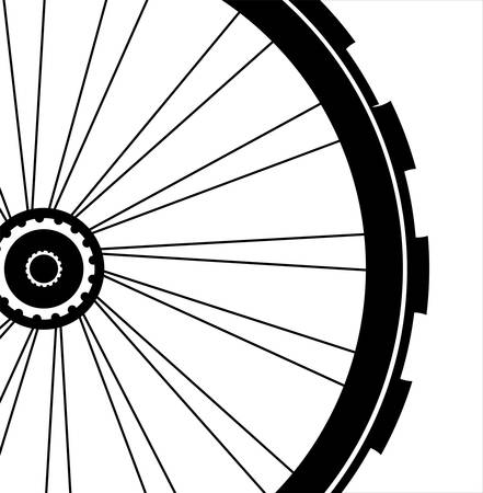 Bike wheel - vector illustration on white backgroundのイラスト素材