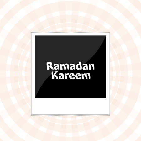Ramadan kareem on old photo frameの写真素材