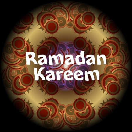 Arabic Islamic calligraphy of text Ramadan Kareem on abstract backgroundの写真素材